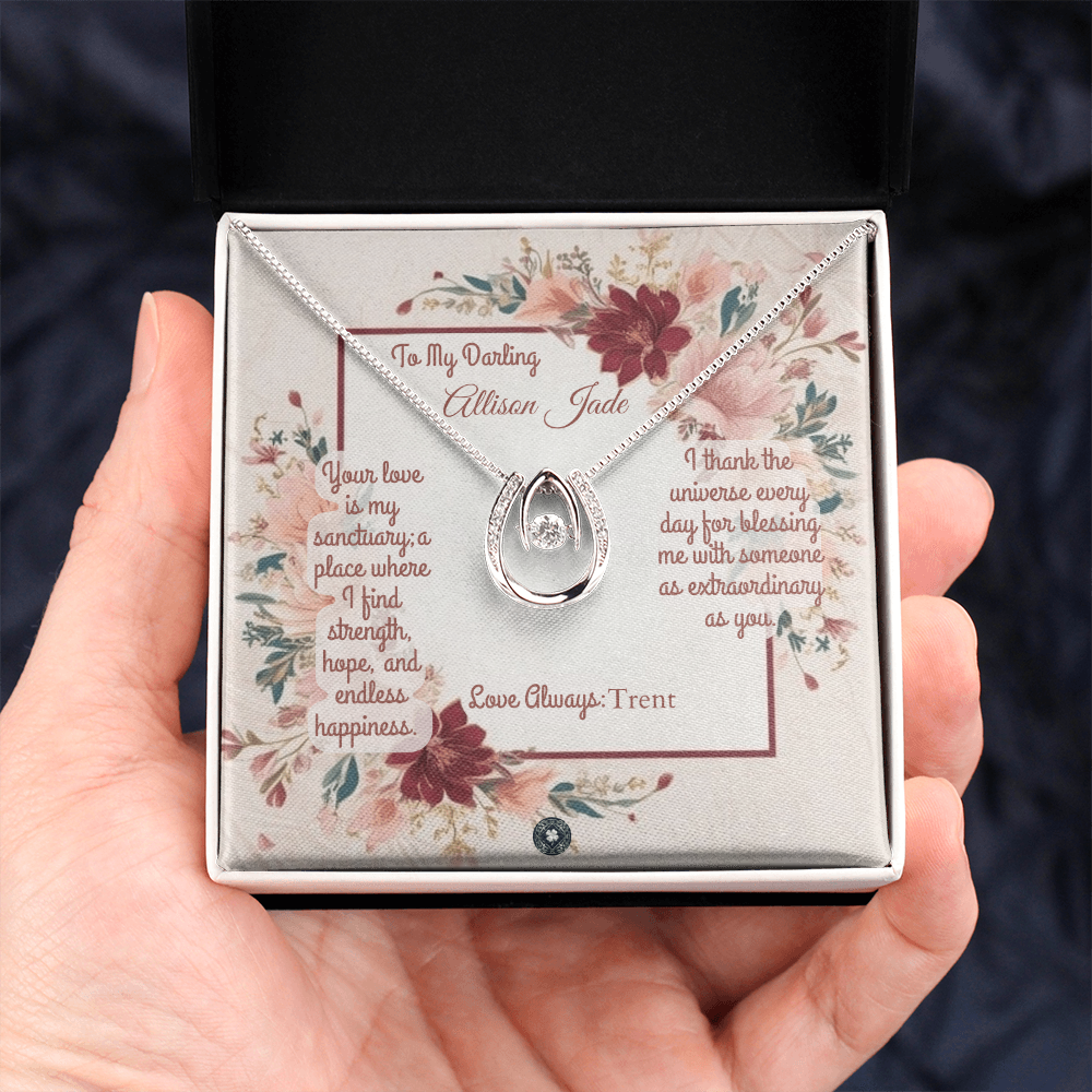 Lucky In Love Necklace: Darling