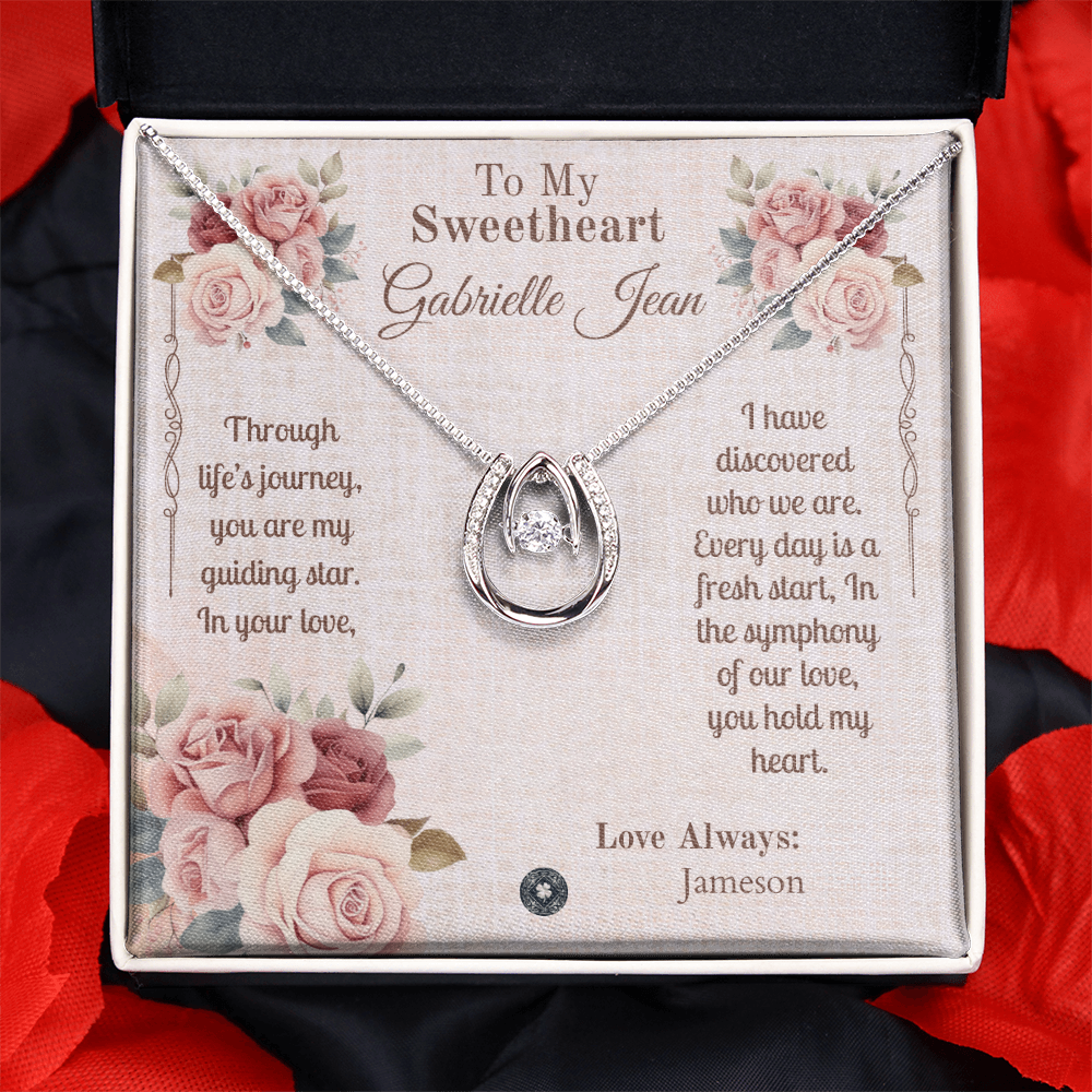 Lucky In Love Necklace: Sweetheart