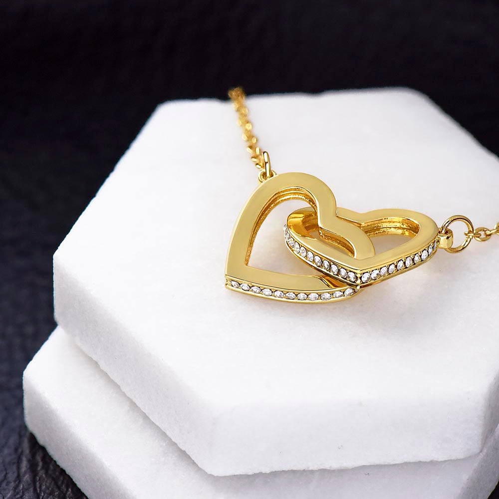 Interlocking Hearts Necklace: Angel