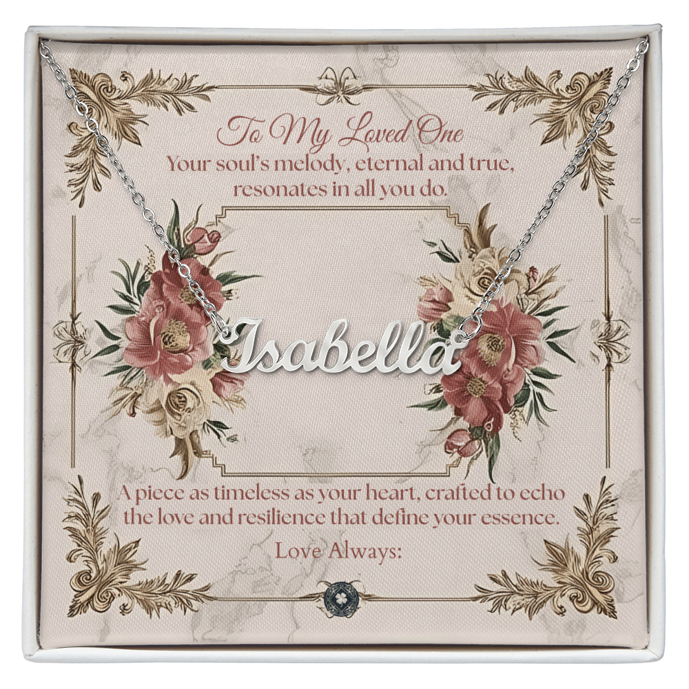 Horizontal Name Necklace: Beautiful