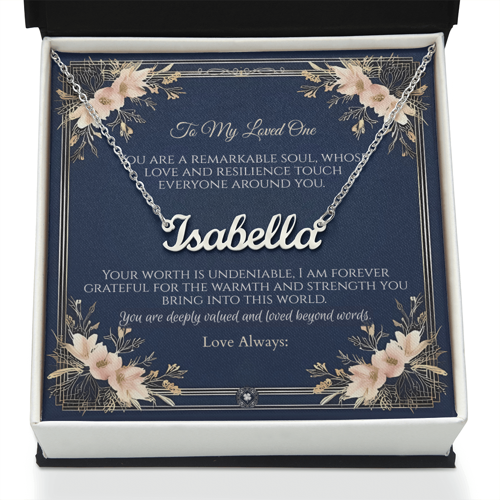 Horizontal Name Necklace: Princess