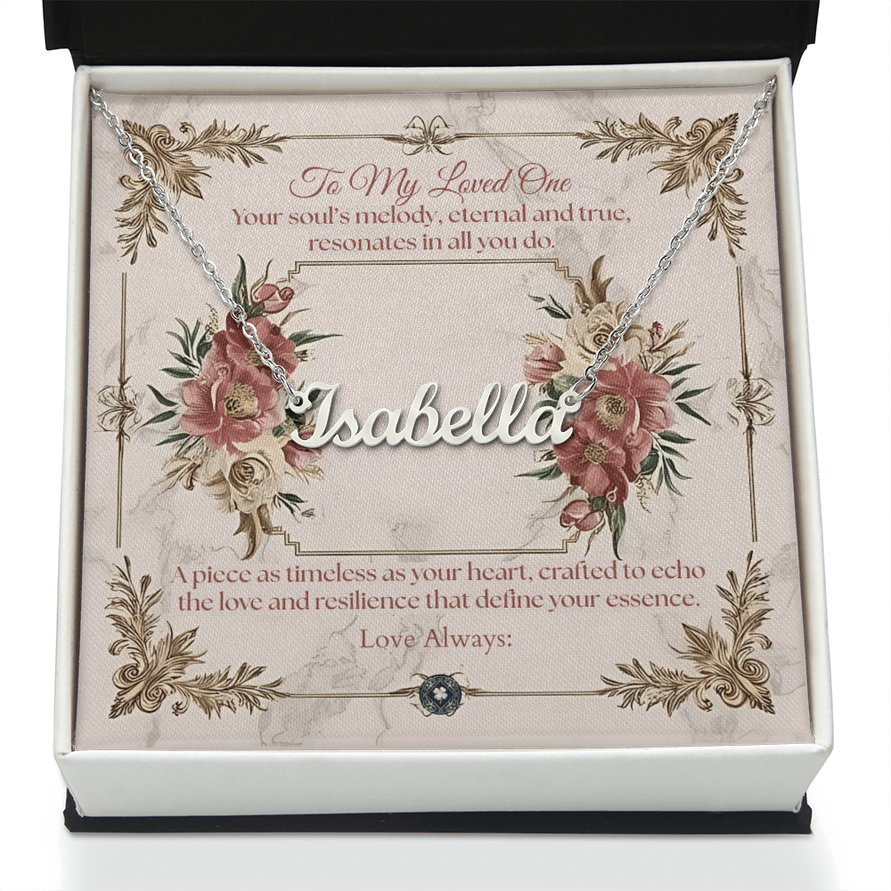 Horizontal Name Necklace: Beautiful