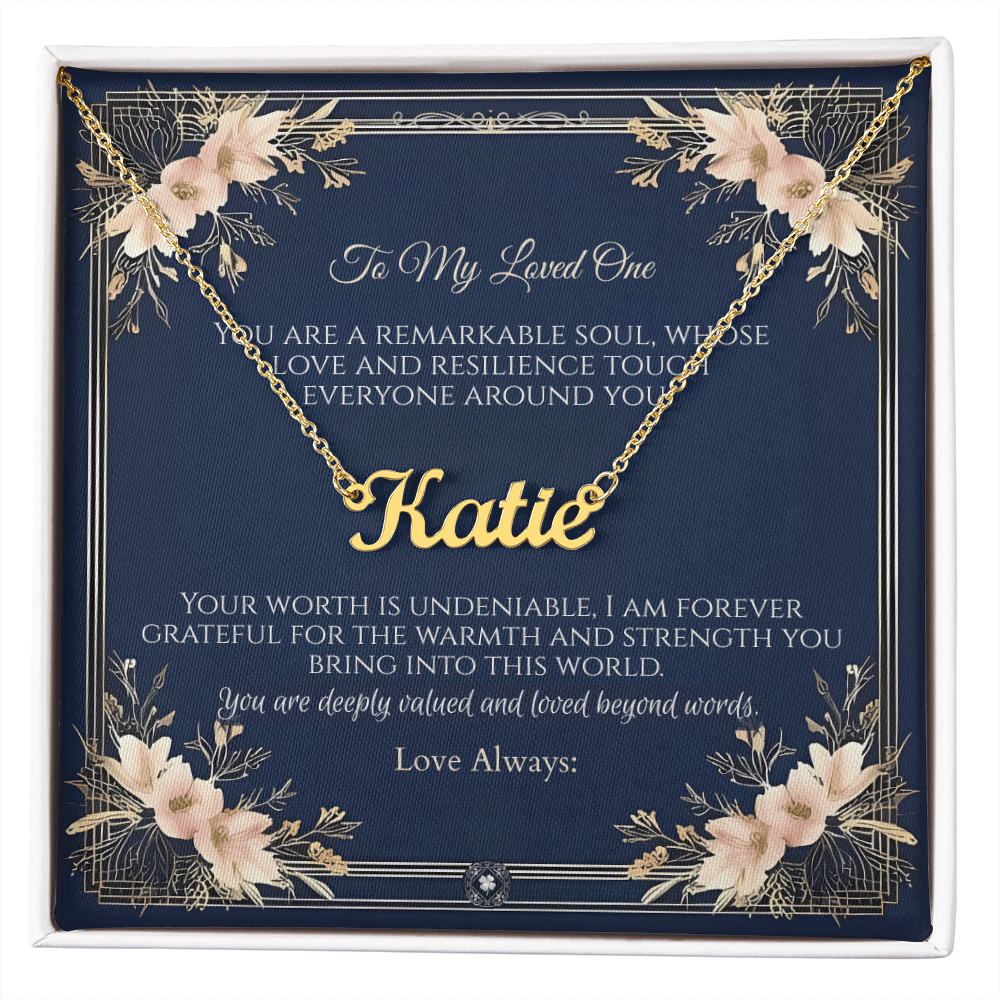 Horizontal Name Necklace: Princess