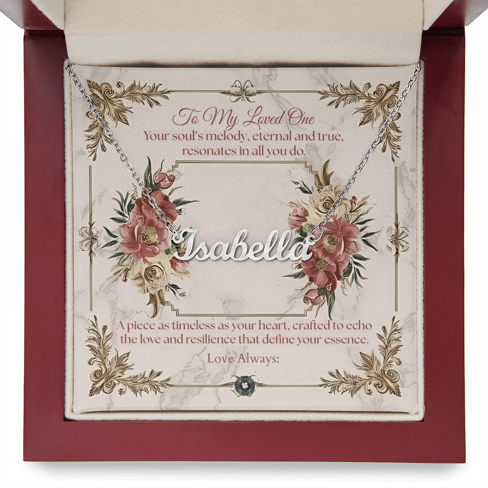 Horizontal Name Necklace: Beautiful
