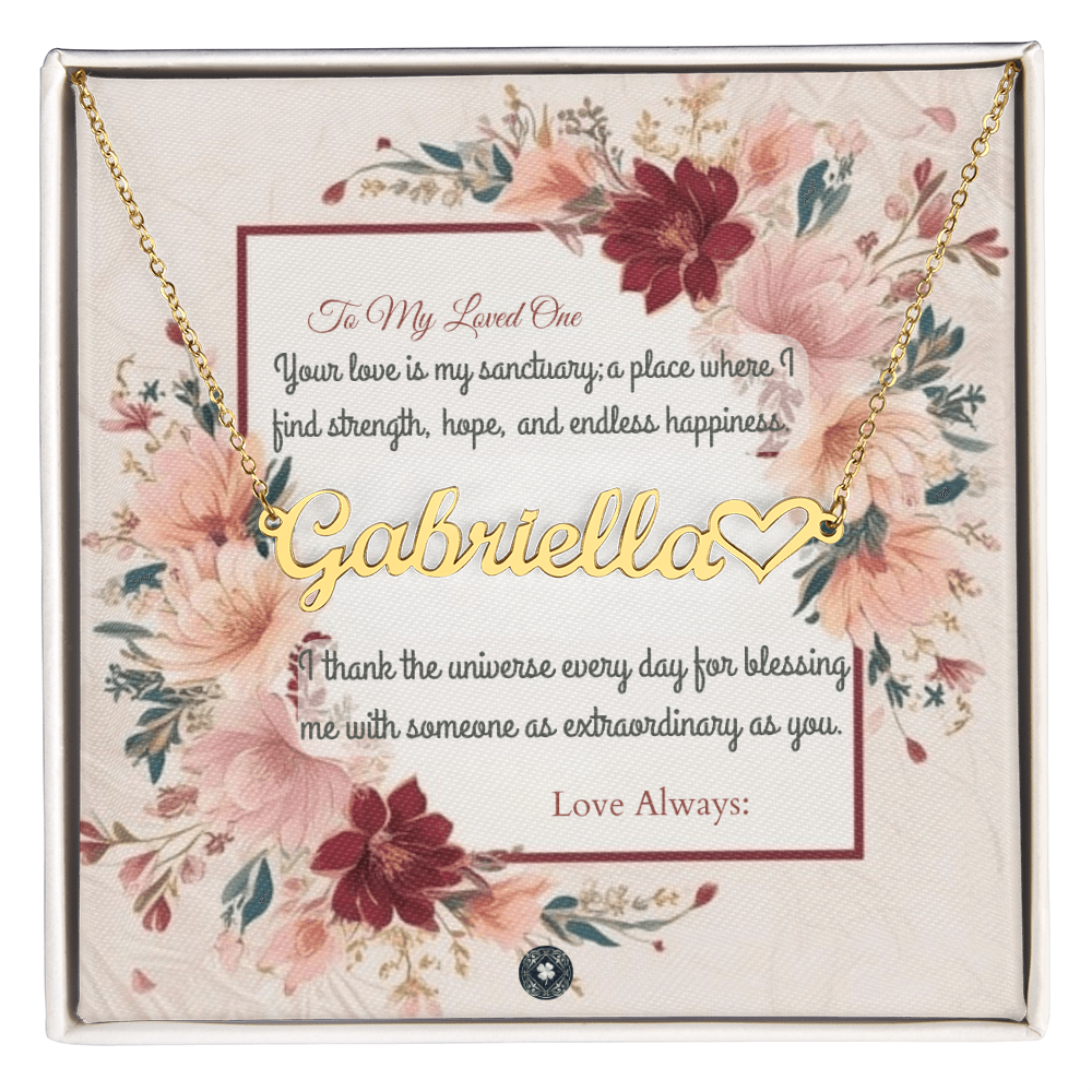 Heart & Name Necklace: Darling