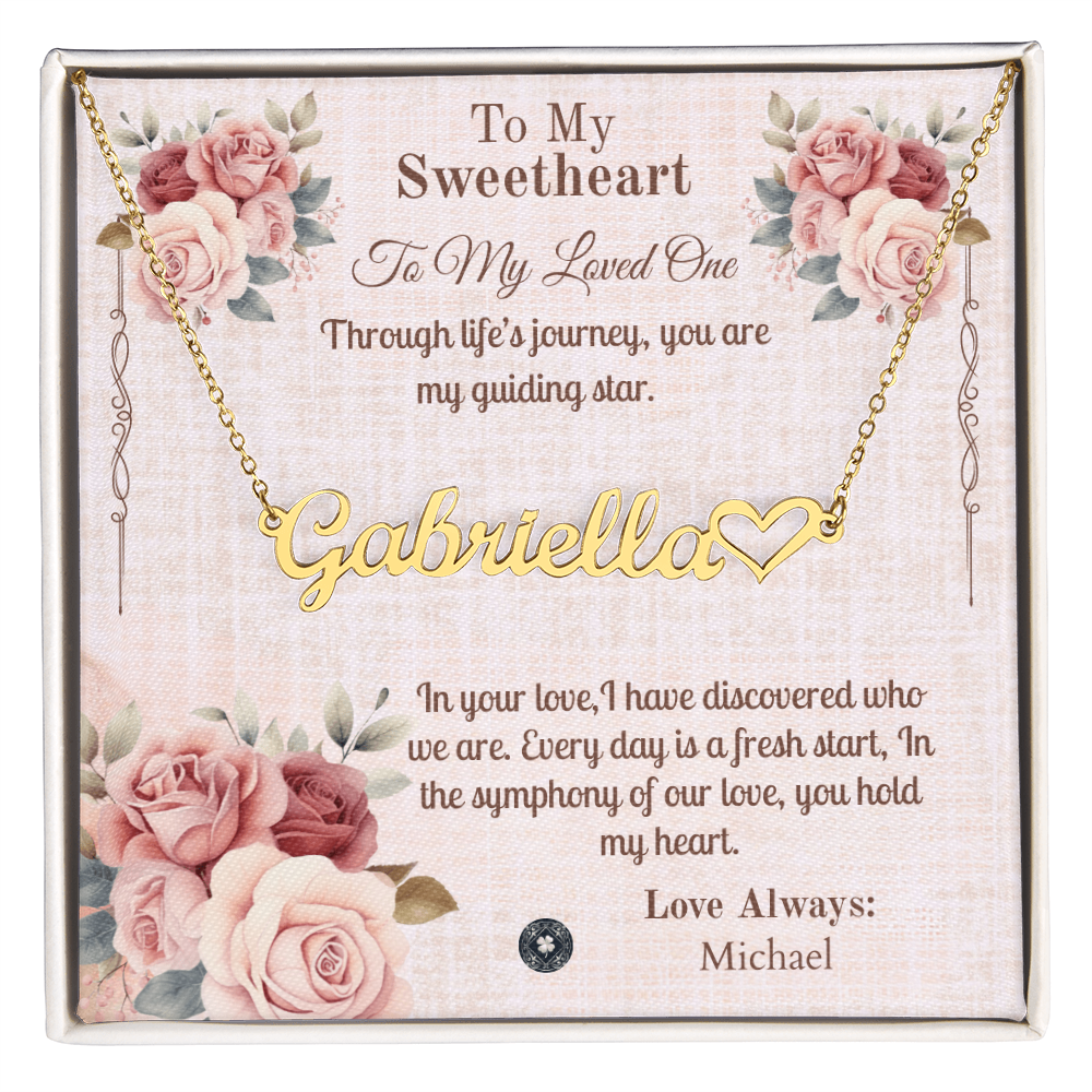 Heart & Name Necklace: Sweetheart