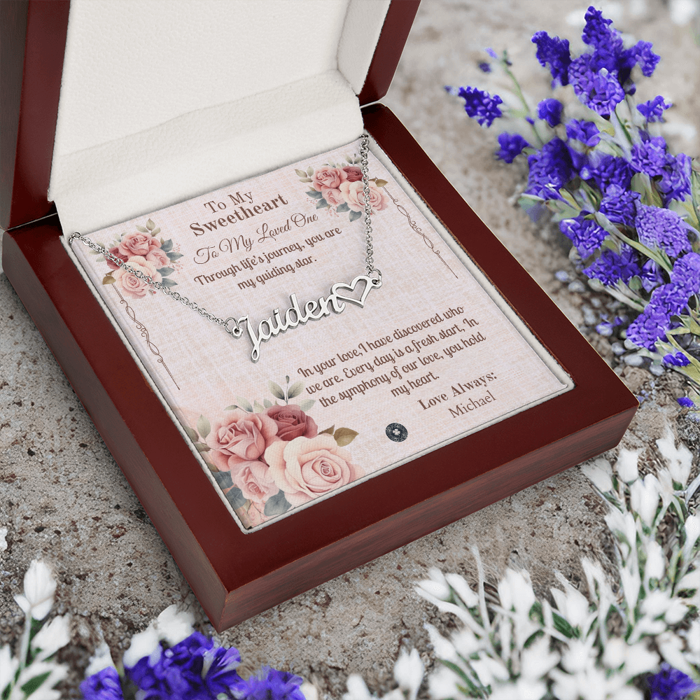 Heart & Name Necklace: Sweetheart