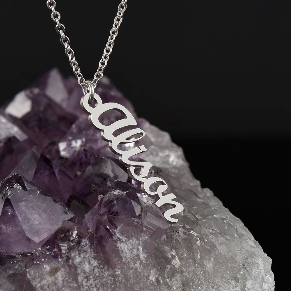 Vertical Name Necklace: Elegance