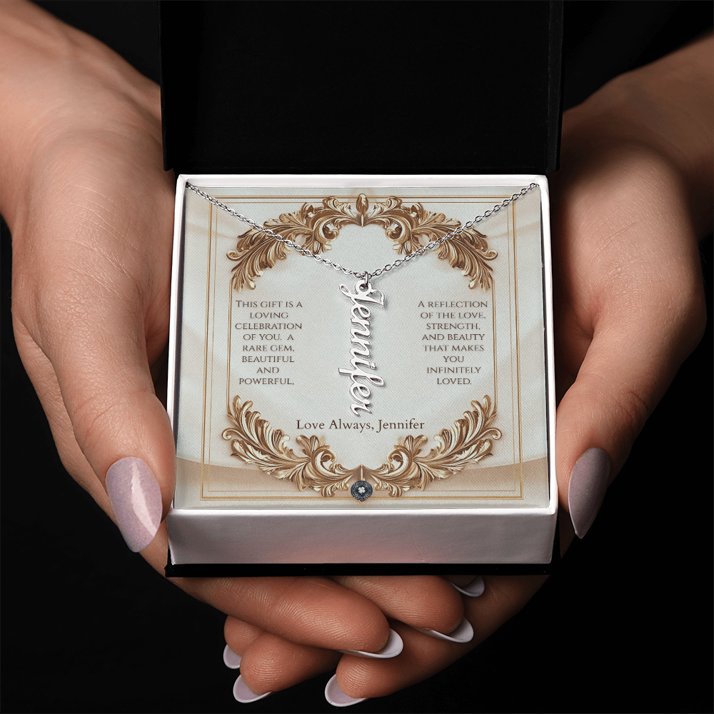 Vertical Name Necklace: Elegance