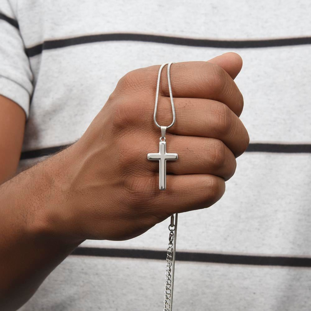 Artisan Cross Necklace: Angel