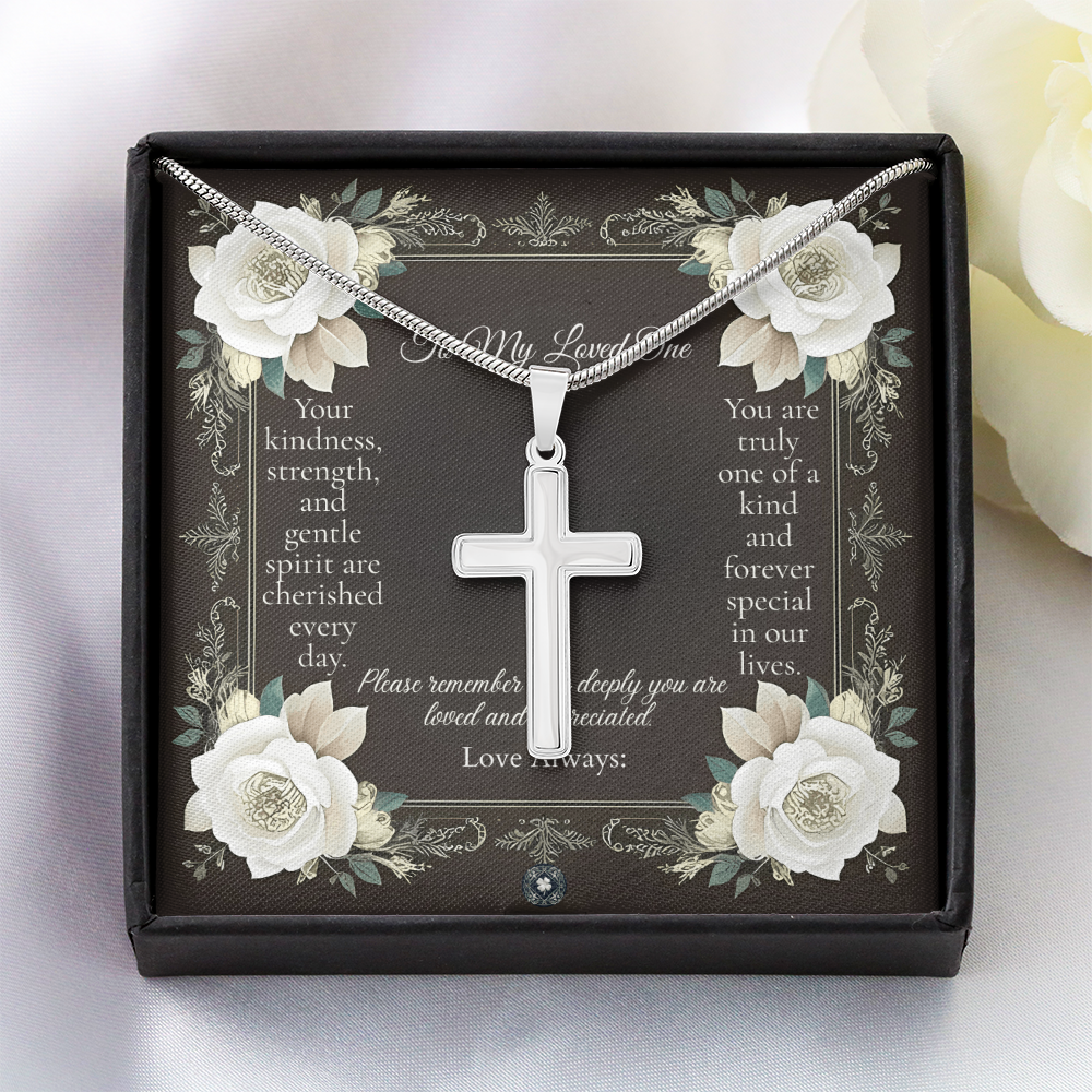 Artisan Cross Necklace: Angel