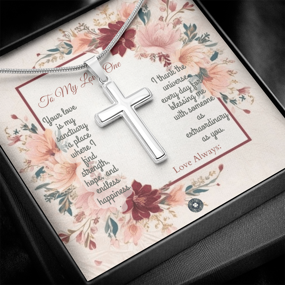 Artisan Cross Necklace: Darling