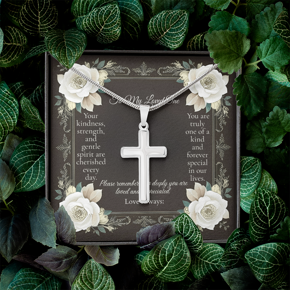 Artisan Cross Necklace: Angel