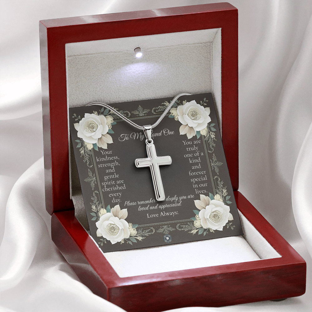 Artisan Cross Necklace: Angel