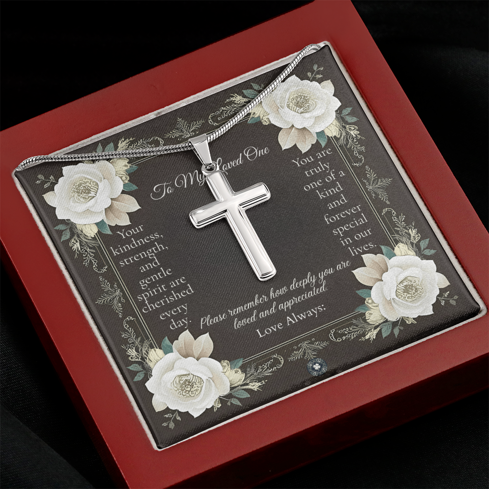 Artisan Cross Necklace: Angel