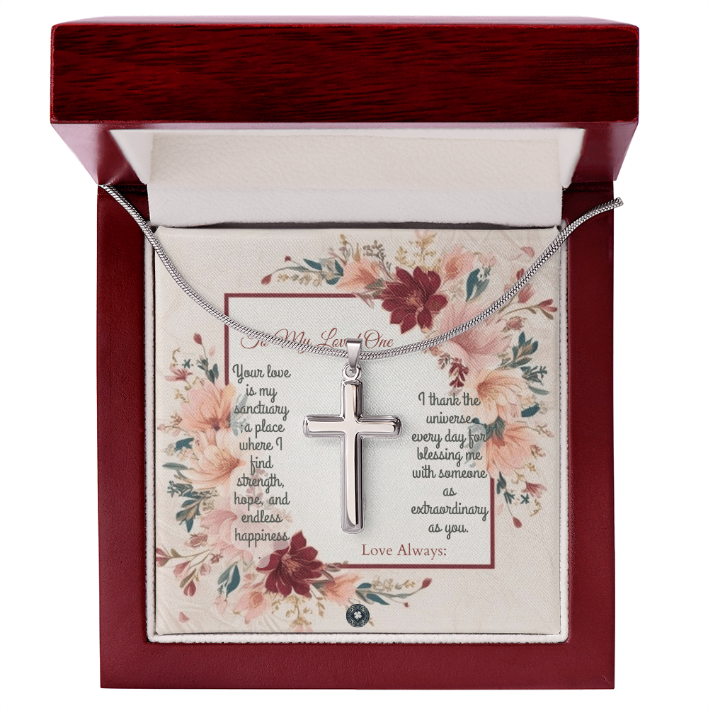 Artisan Cross Necklace: Darling