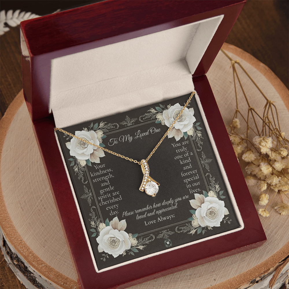 Alluring Beauty Necklace: Angel Jewelry 14k White Gold Mahogany Style Luxury Box with LED The Silver Clover & Co.