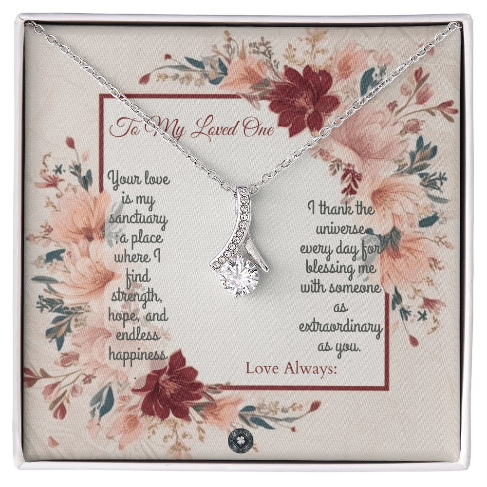 Alluring Beauty Necklace: Darling Jewelry 14k White Gold Two Tone Box The Silver Clover & Co.