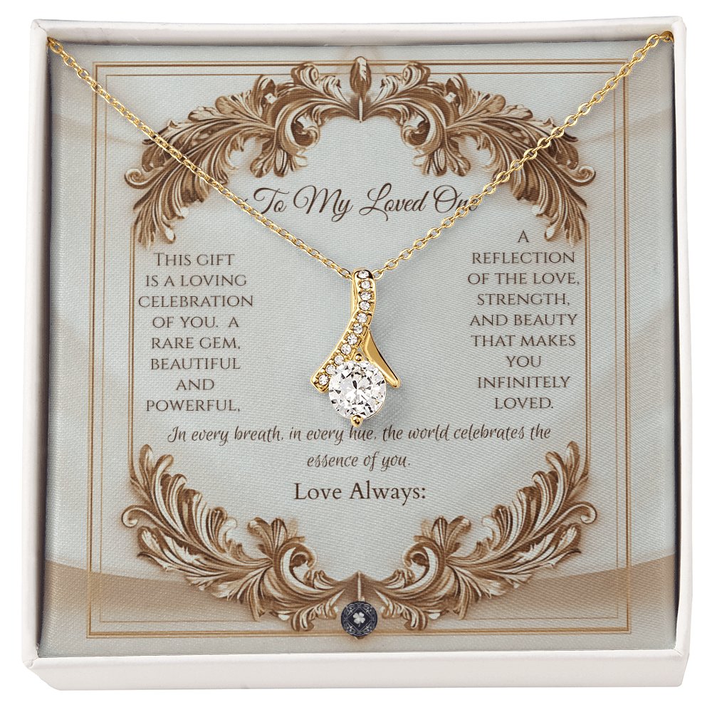 Alluring Beauty Necklace: Elegance Jewelry 18K Yellow Gold Two Tone Box The Silver Clover & Co.
