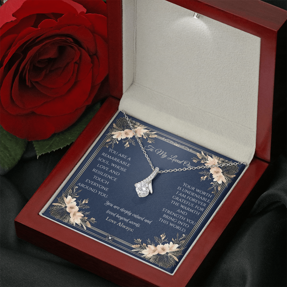 Alluring Beauty Necklace: Princess Jewelry 14k White Gold Mahogany Style Luxury Box with LED The Silver Clover & Co.