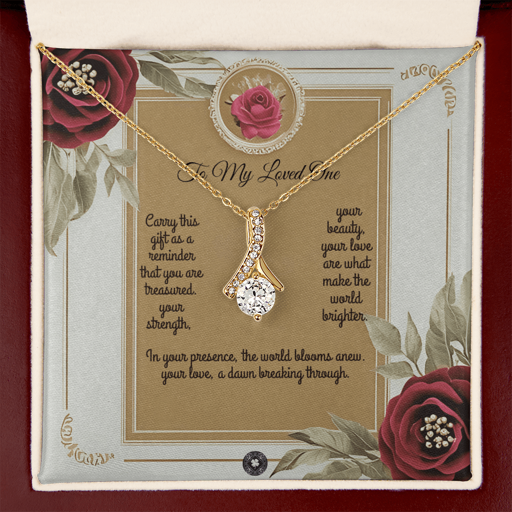 Alluring Beauty Necklace: Queen Jewelry 14k White Gold Mahogany Style Luxury Box with LED The Silver Clover & Co.