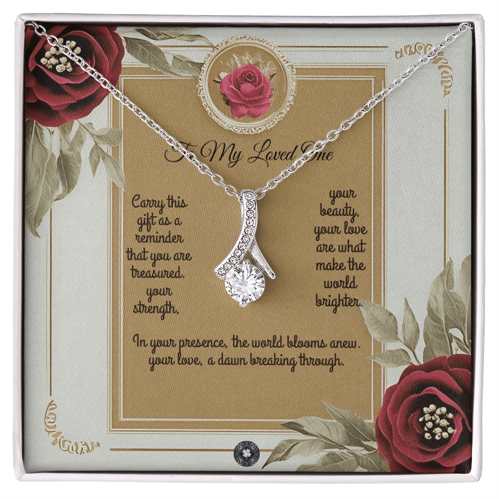 Alluring Beauty Necklace: Queen Jewelry 14k White Gold Two Tone Box The Silver Clover & Co.
