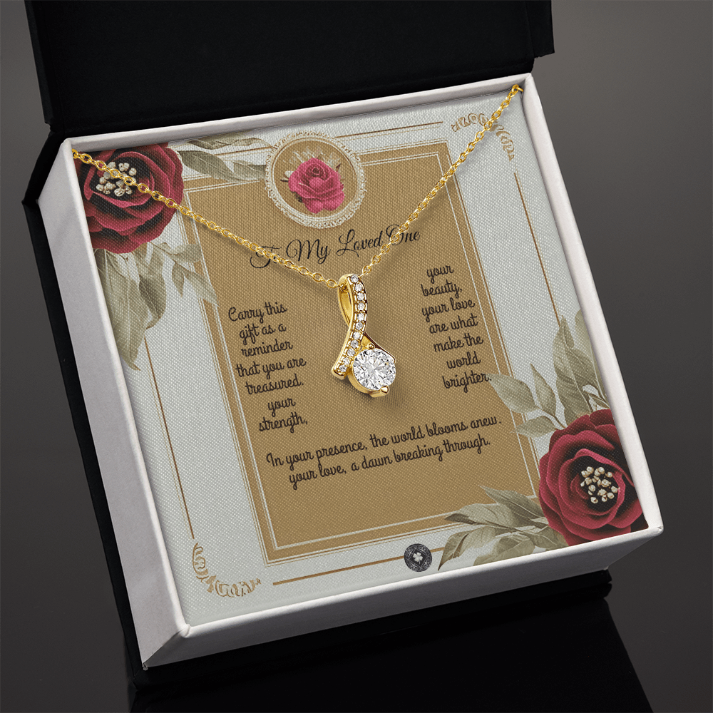 Alluring Beauty Necklace: Queen Jewelry 18K Yellow Gold Two Tone Box The Silver Clover & Co.