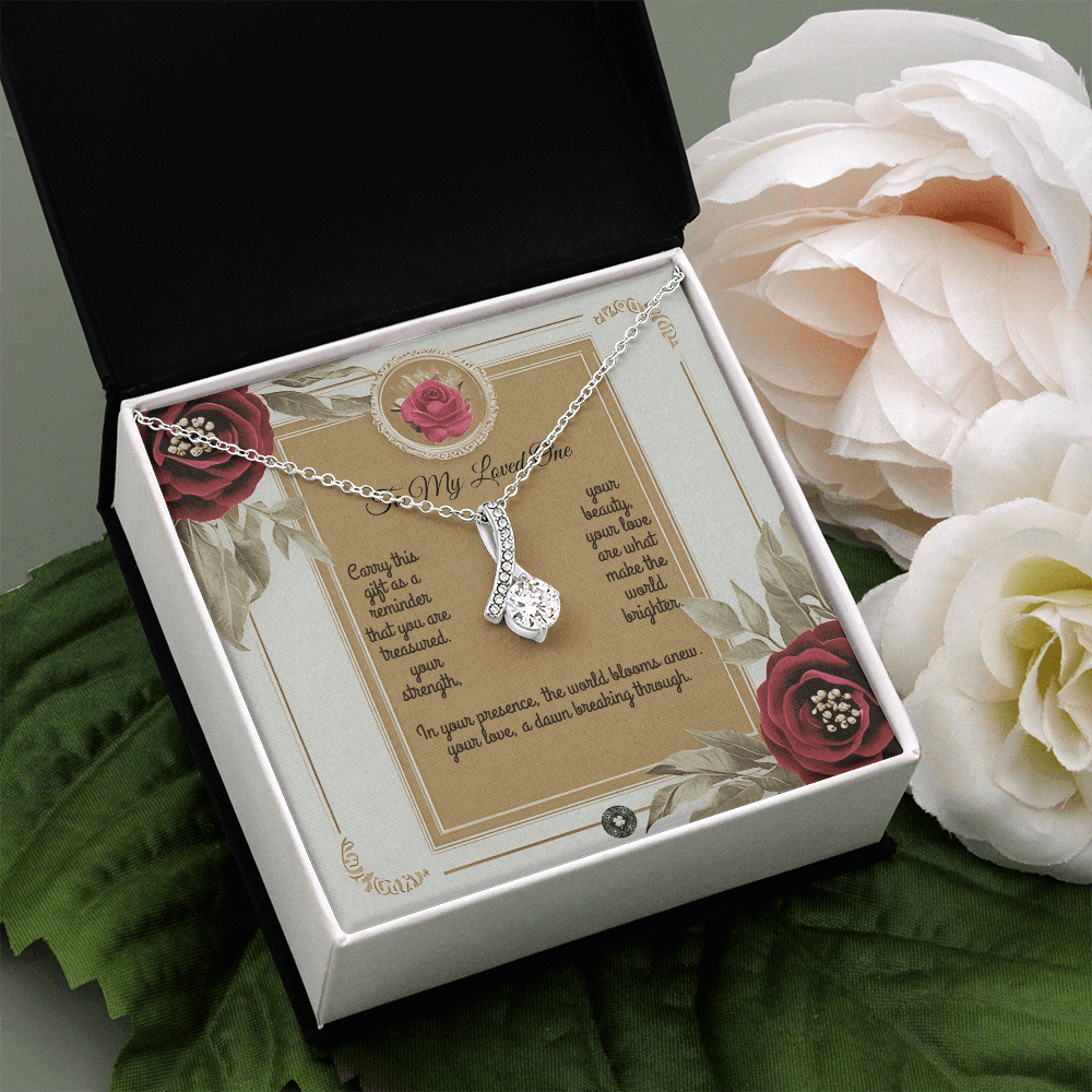Alluring Beauty Necklace: Queen Jewelry 18K Yellow Gold Mahogany Style Luxury Box with LED The Silver Clover & Co.