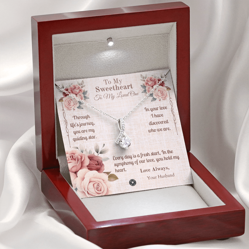 Alluring Beauty Necklace: Sweetheart Jewelry 18K Yellow Gold Two Tone Box The Silver Clover & Co.