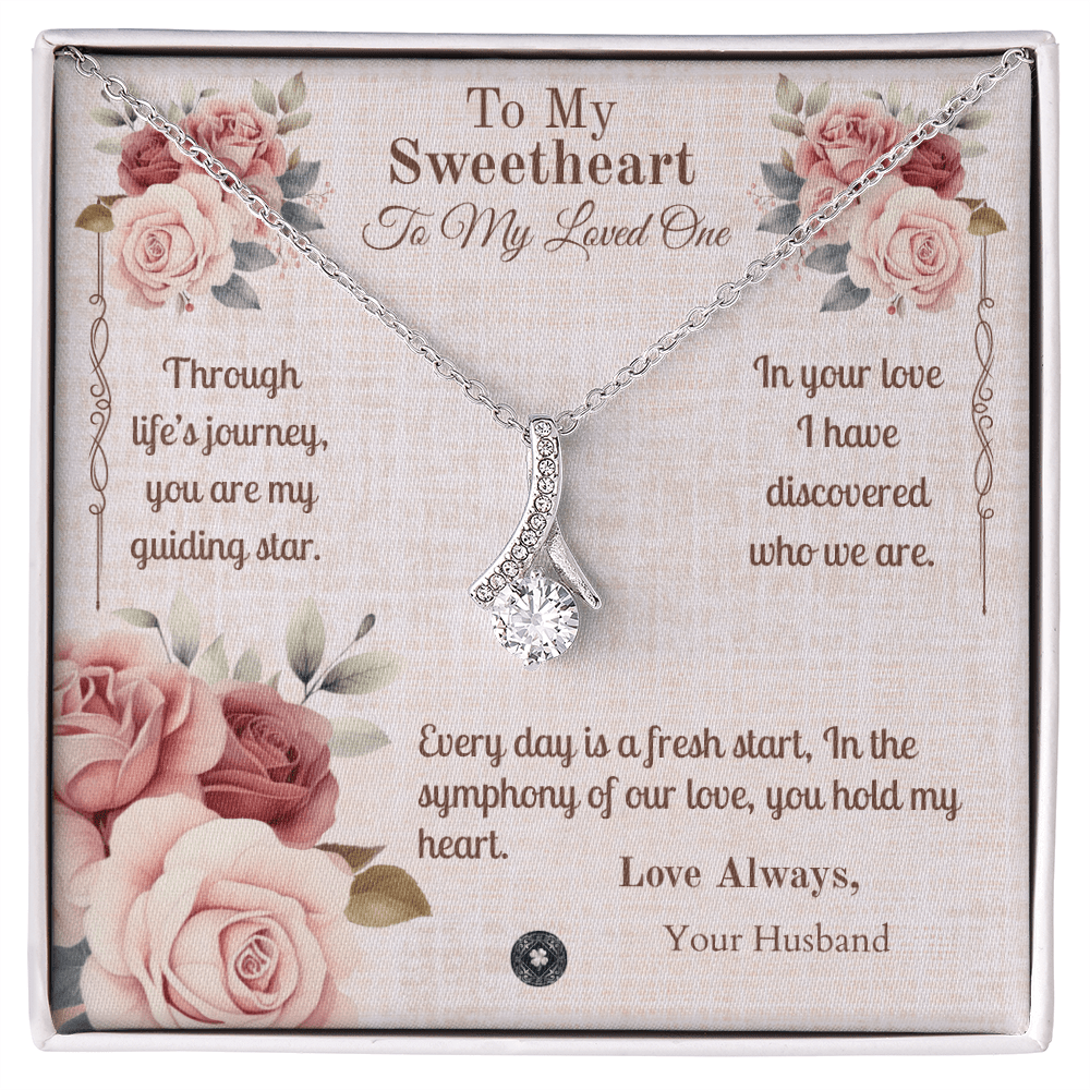 Alluring Beauty Necklace: Sweetheart Jewelry 14k White Gold Two Tone Box The Silver Clover & Co.