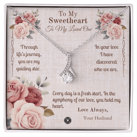 Alluring Beauty Necklace: Sweetheart Jewelry 14k White Gold Two Tone Box The Silver Clover & Co.