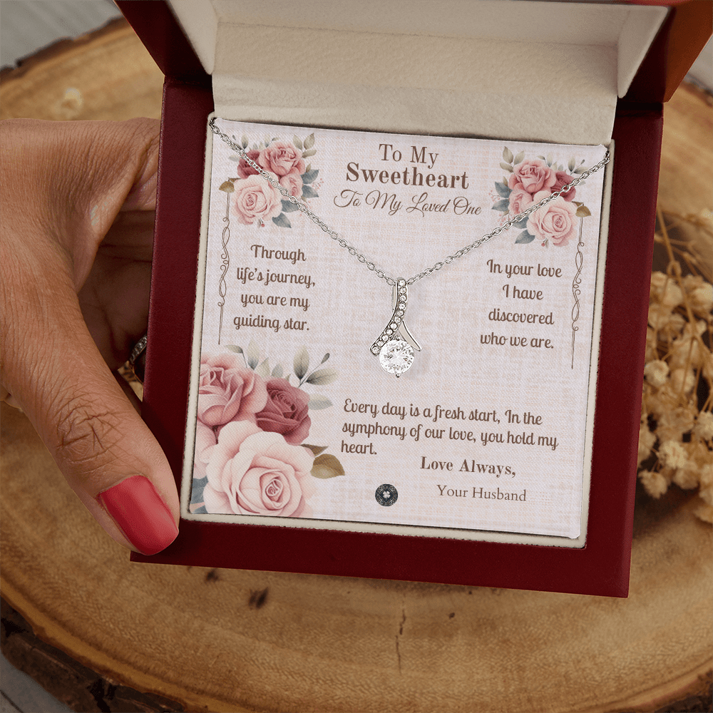 Alluring Beauty Necklace: Sweetheart Jewelry 18K Yellow Gold Two Tone Box The Silver Clover & Co.