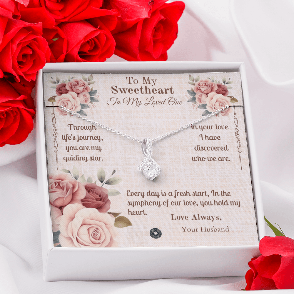 Alluring Beauty Necklace: Sweetheart Jewelry 18K Yellow Gold Two Tone Box The Silver Clover & Co.