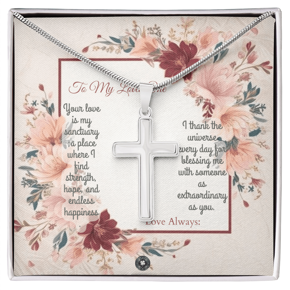 Artisan Cross Necklace: Darling Jewelry Two Tone Box The Silver Clover & Co.