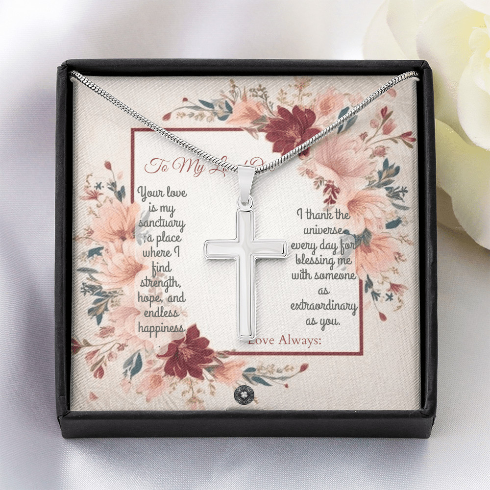 Artisan Cross Necklace: Darling Jewelry Two Tone Box The Silver Clover & Co.