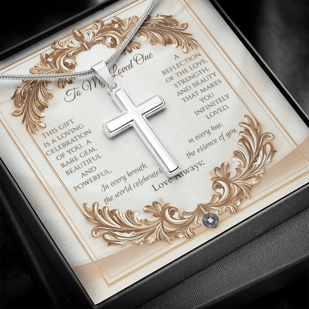 Artisan Cross Necklace: Elegance Jewelry Two Tone Box The Silver Clover & Co.