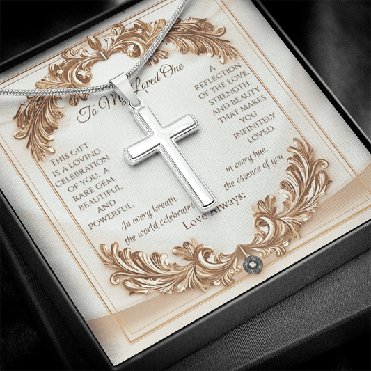 Artisan Cross Necklace: Elegance Jewelry Two Tone Box The Silver Clover & Co.