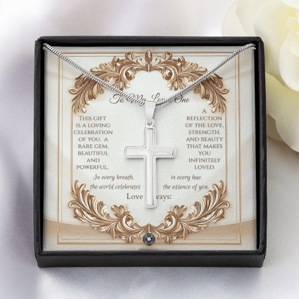 Artisan Cross Necklace: Elegance Jewelry Two Tone Box The Silver Clover & Co.