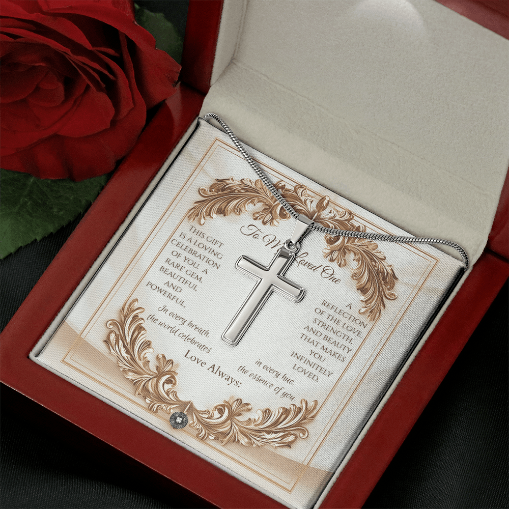 Artisan Cross Necklace: Elegance Jewelry Two Tone Box The Silver Clover & Co.