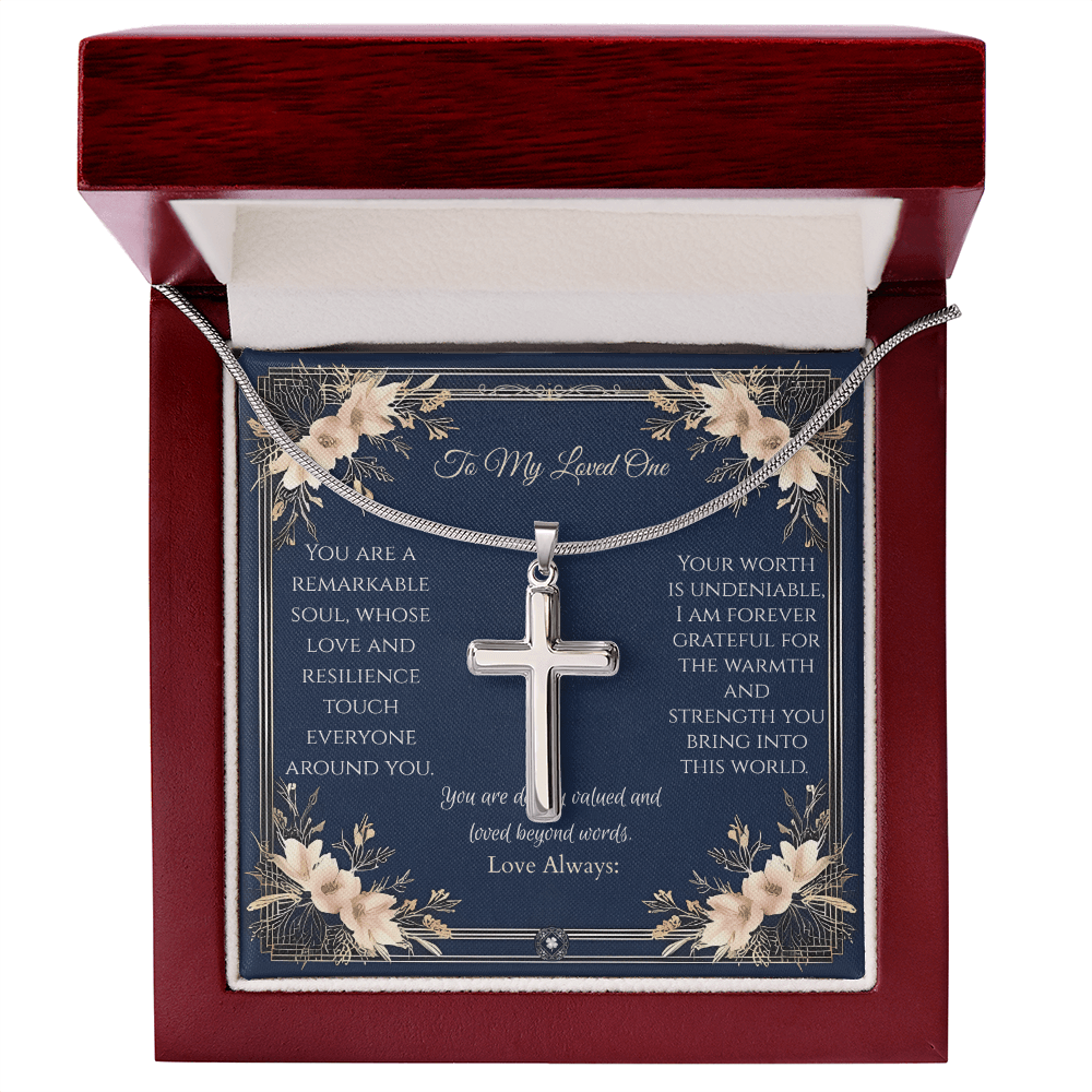 Artisan Cross Necklace: Princess Jewelry Mahogany Style Luxury Box with LED The Silver Clover & Co.