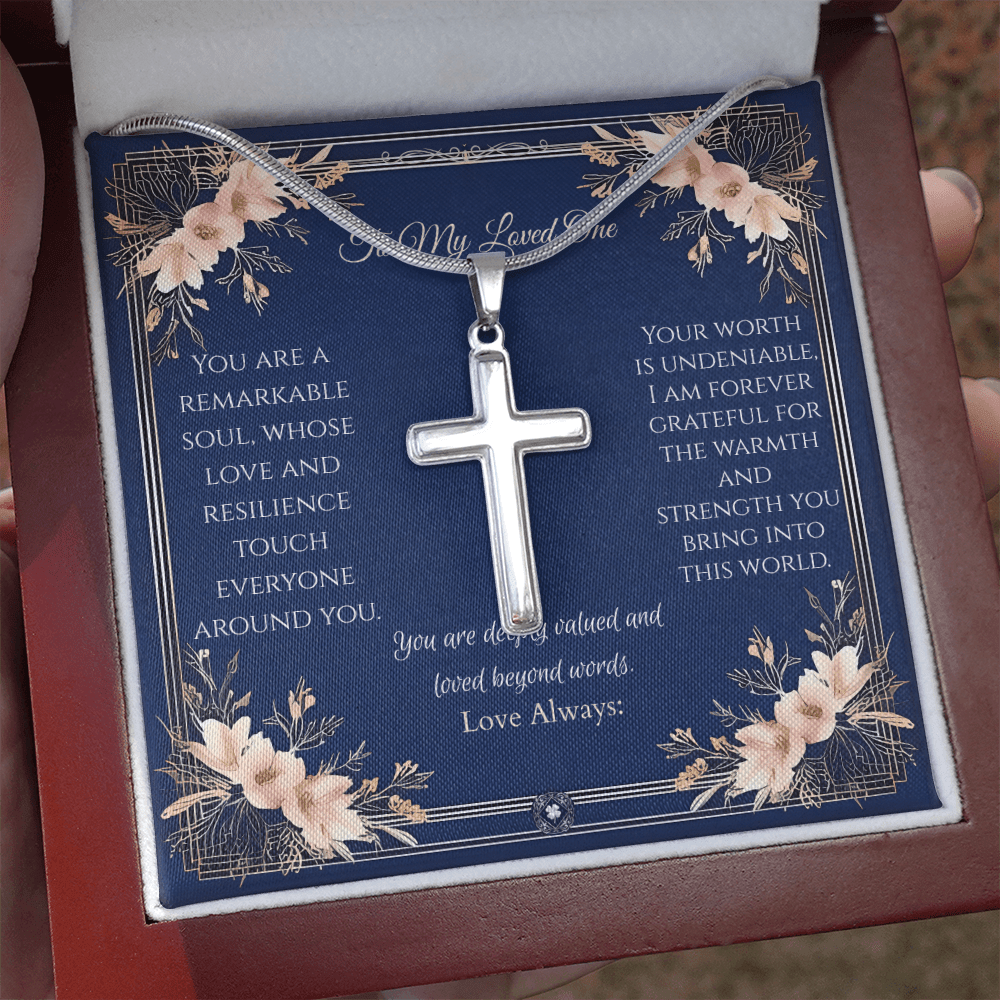 Artisan Cross Necklace: Princess Jewelry Mahogany Style Luxury Box with LED The Silver Clover & Co.