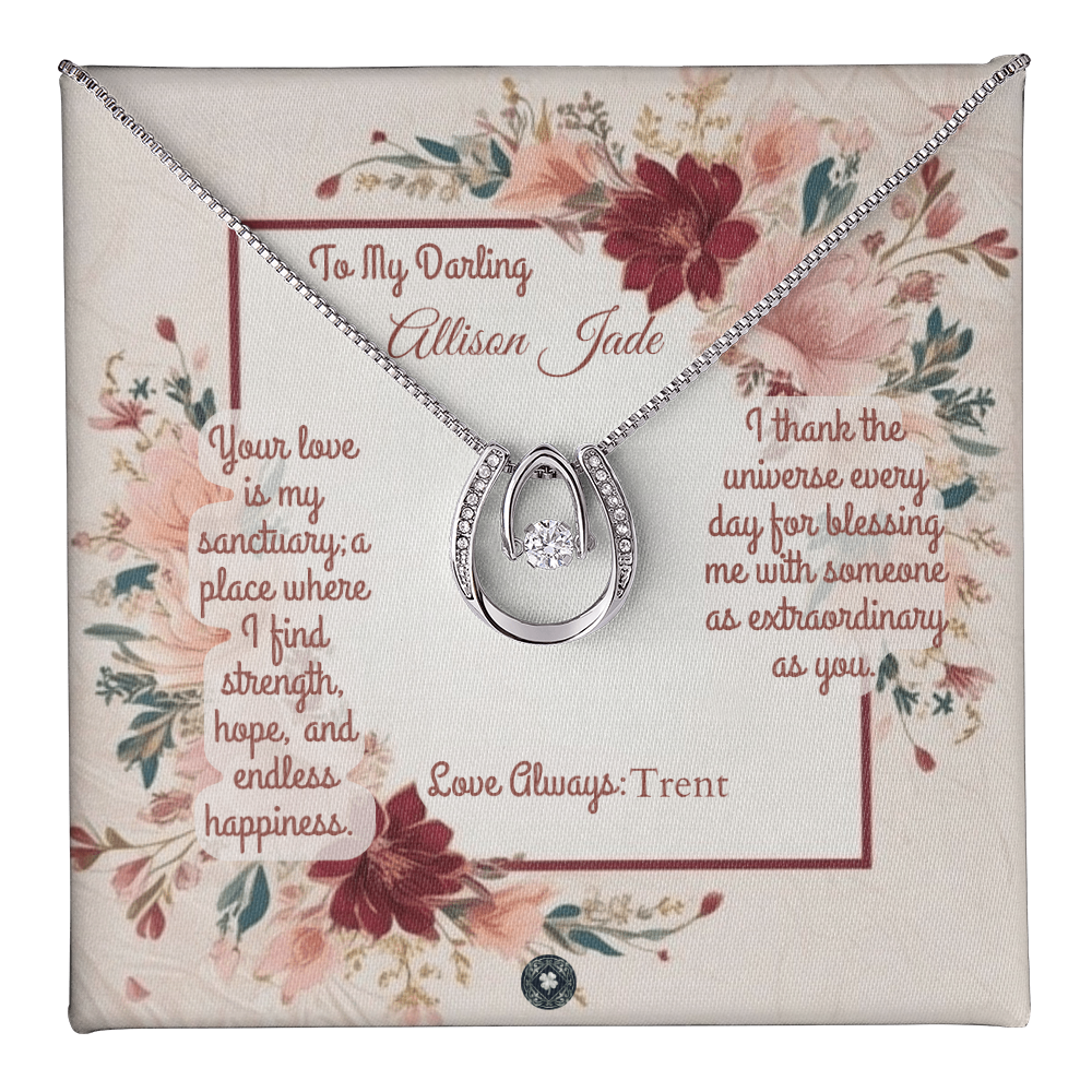 Lucky In Love Necklace: Darling