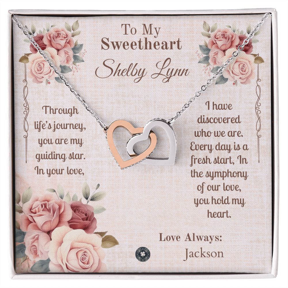 Interlocking Hearts Necklace: Sweetheart