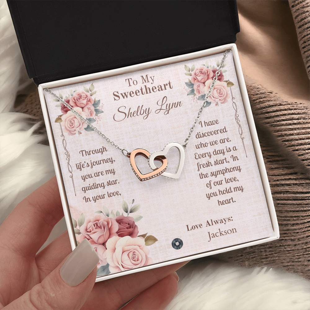 Interlocking Hearts Necklace: Sweetheart