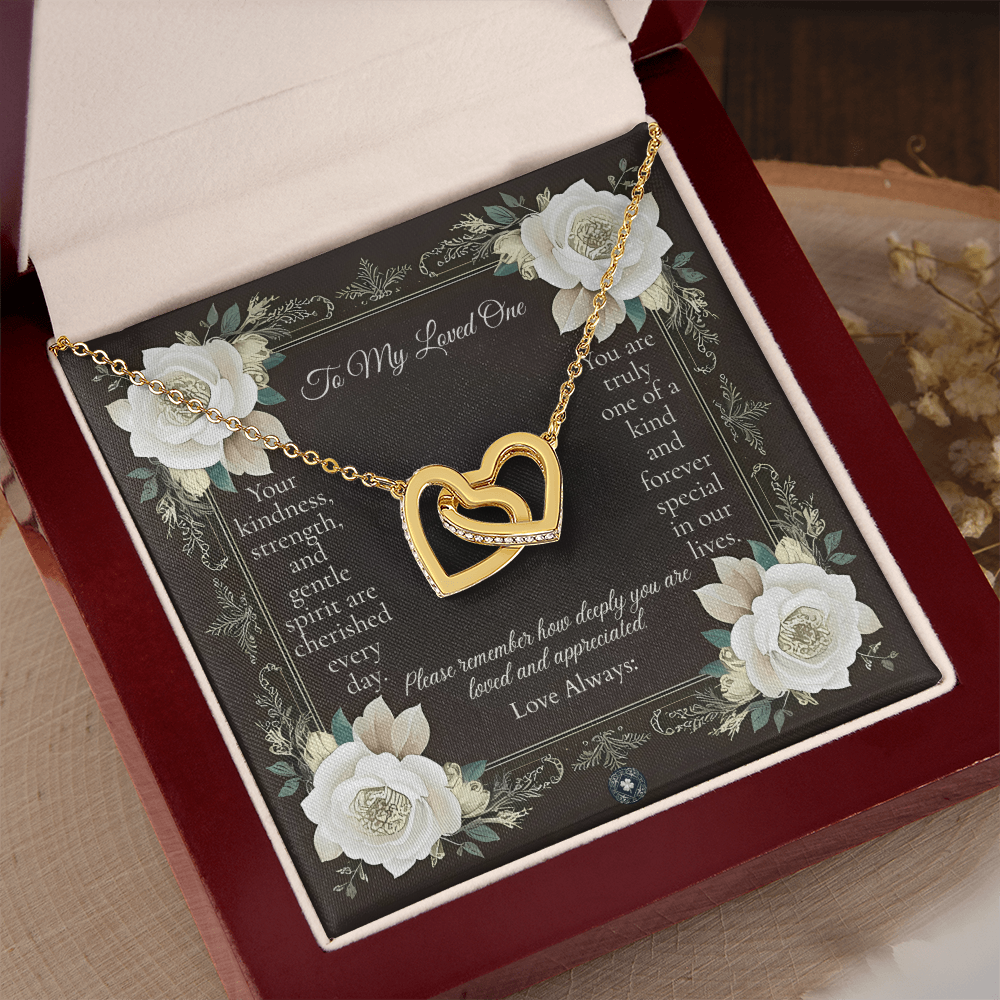 Interlocking Hearts Necklace: Angel