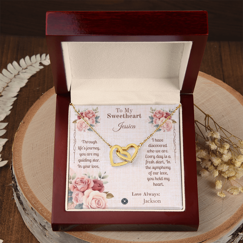 Interlocking Hearts Necklace: Sweetheart