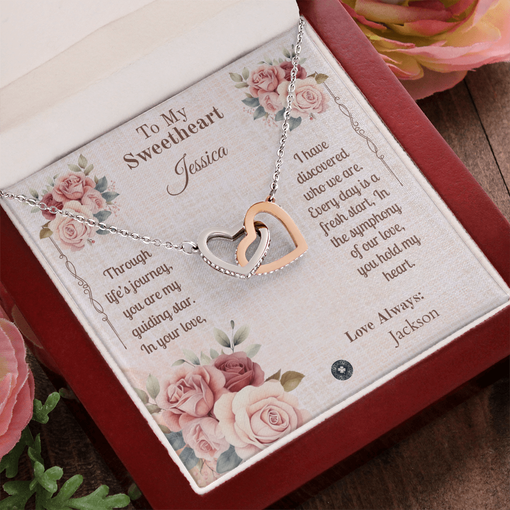 Interlocking Hearts Necklace: Sweetheart