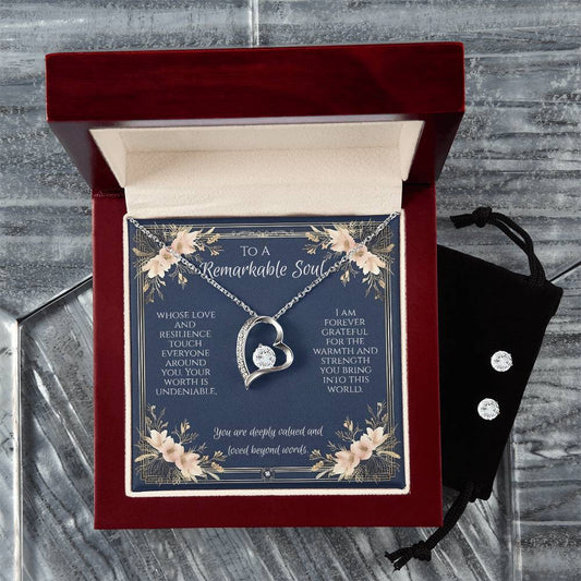 Forever Love Necklace & Earring Set:  Princess