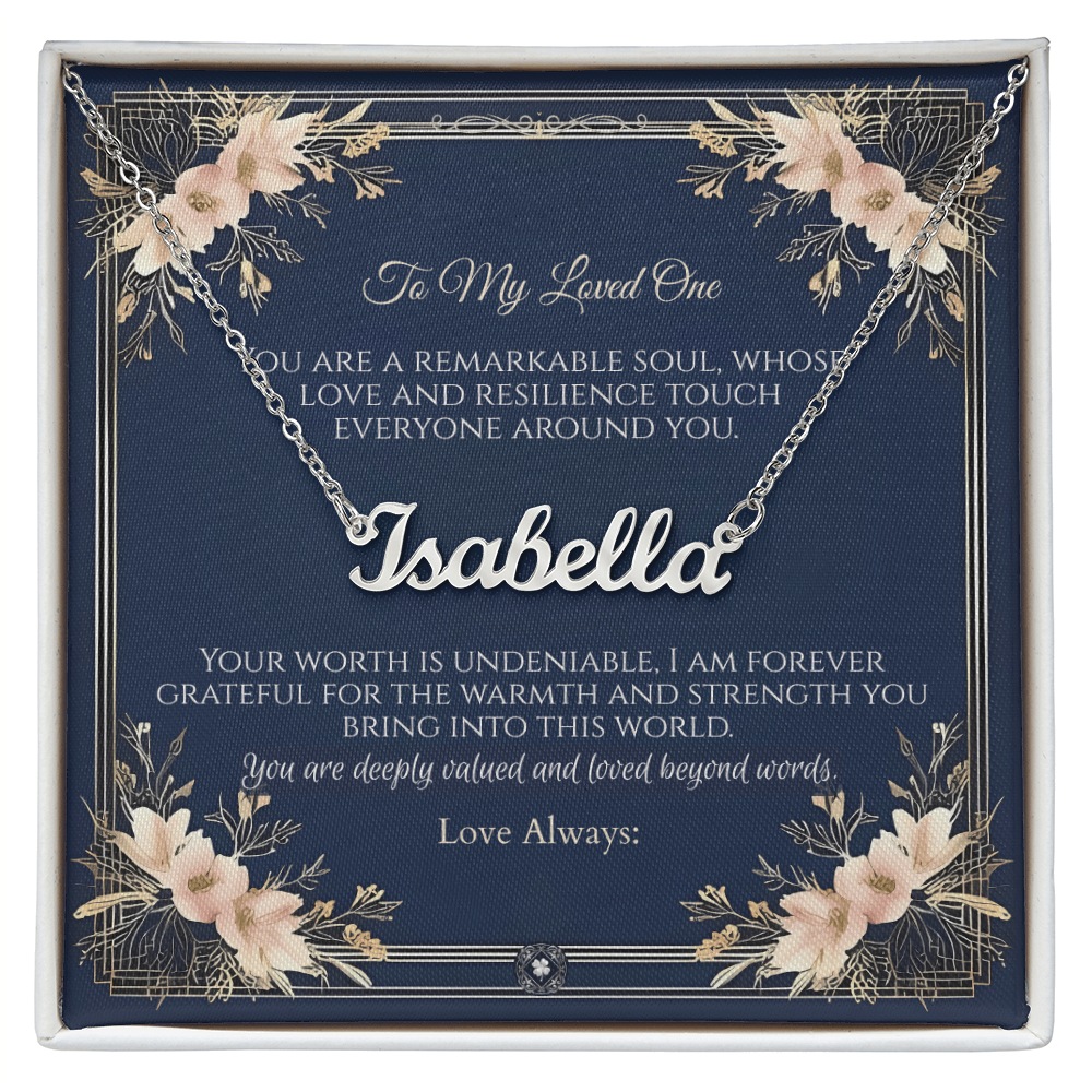 Horizontal Name Necklace: Princess