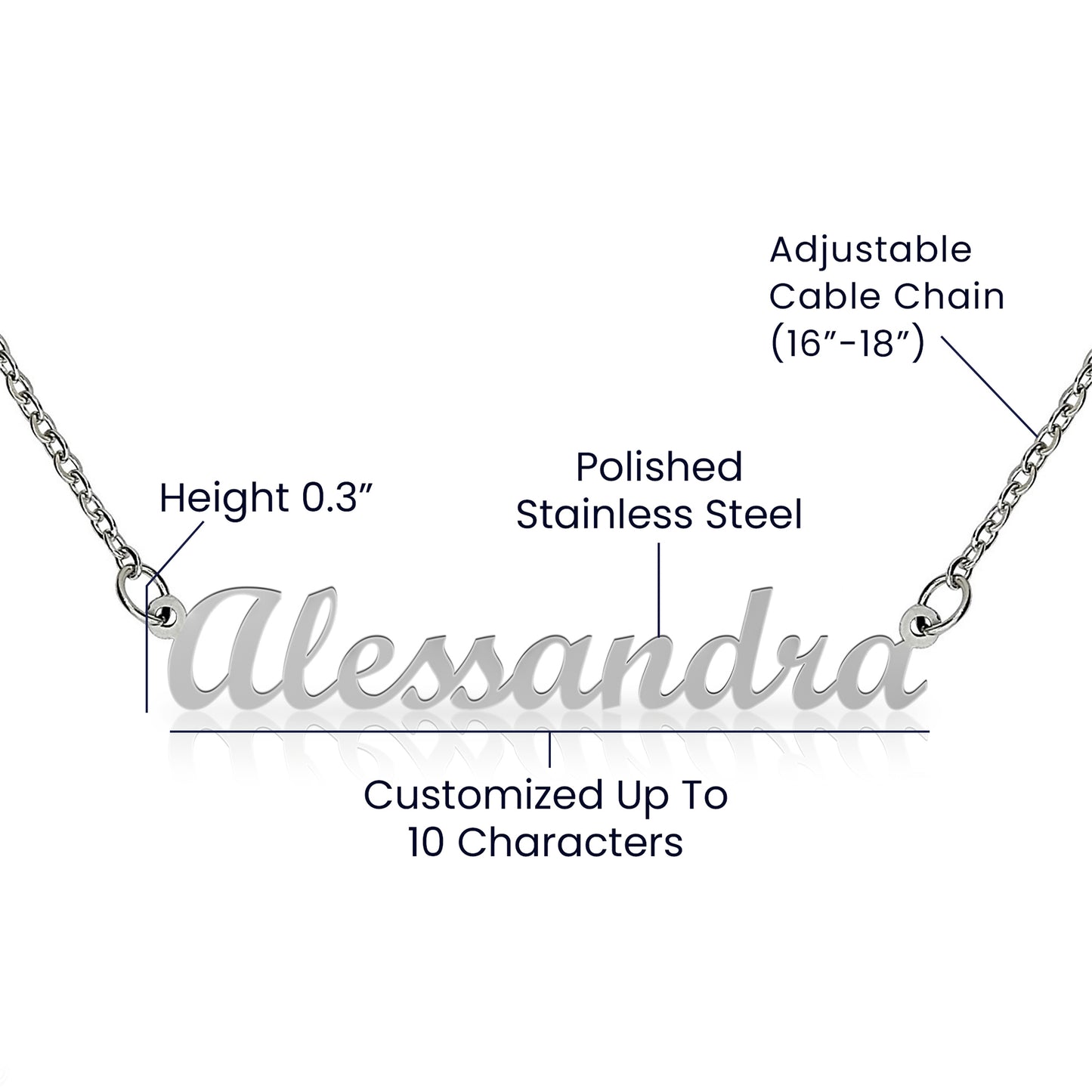 Horizontal Name Necklace